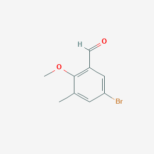 Chemical structure of 5-Bromo-2-methoxy-3-methylbenzaldehyde