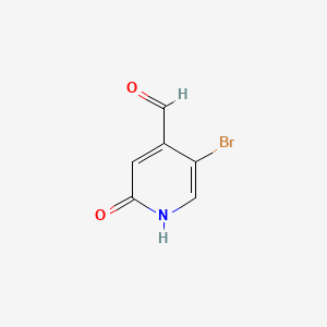 Chemical structure of 5-Bromo-2-hydroxyisonicotinaldehyde
