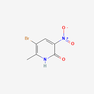 Chemical structure of 5-Bromo-2-hydroxy-6-methyl-3-nitropyridine