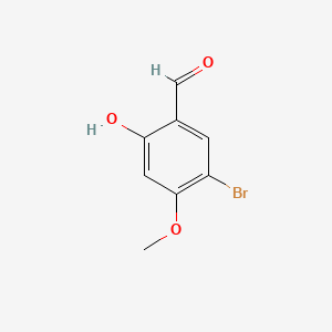 Chemical structure of 5-Bromo-2-hydroxy-4-methoxybenzaldehyde