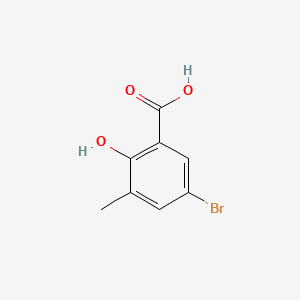 Chemical structure of 5-Bromo-2-hydroxy-3-methylbenzoic acid