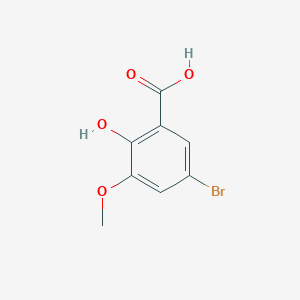 Chemical structure of 5-Bromo-2-hydroxy-3-methoxybenzoic acid