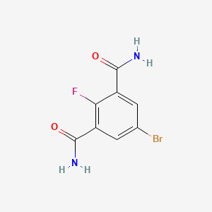 Chemical structure of 5-Bromo-2-fluoroisophthalamide