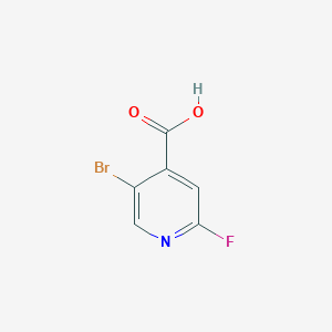 Chemical structure of 5-Bromo-2-fluoroisonicotinic acid