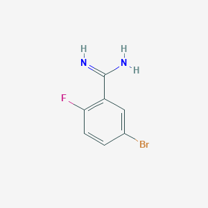 Chemical structure of 5-Bromo-2-fluorobenzimidamide