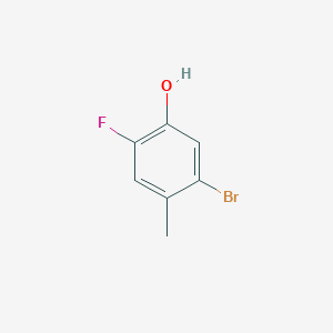 Chemical structure of 5-Bromo-2-fluoro-4-methylphenol