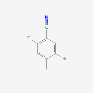 Chemical structure of 5-Bromo-2-fluoro-4-methylbenzonitrile