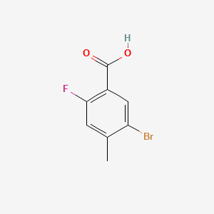 Chemical structure of 5-Bromo-2-fluoro-4-methylbenzoic acid