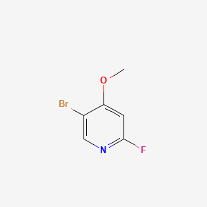 Chemical structure of 5-Bromo-2-fluoro-4-methoxypyridine