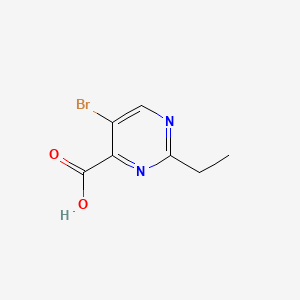 Chemical structure of 5-Bromo-2-ethylpyrimidine-4-carboxylic acid