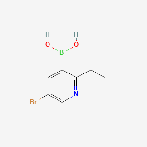 Chemical structure of 5-Bromo-2-ethylpyridine-3-boronic acid