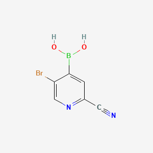 Chemical structure of 5-Bromo-2-cyanopyridine-4-boronic acid