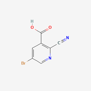 Chemical structure of 5-Bromo-2-cyanonicotinic acid