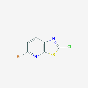 Chemical structure of 5-Bromo-2-chlorothiazolo[5,4-b]pyridine