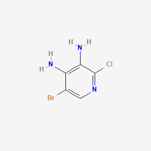 Chemical structure of 5-Bromo-2-chloropyridine-3,4-diamine