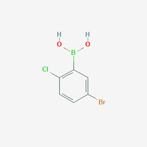 Chemical structure of 5-Bromo-2-chlorophenylboronic acid