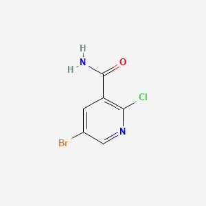 Chemical structure of 5-Bromo-2-chloronicotinamide