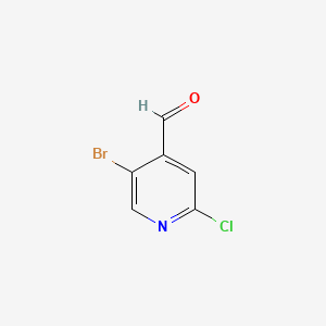 Chemical structure of 5-Bromo-2-chloroisonicotinaldehyde