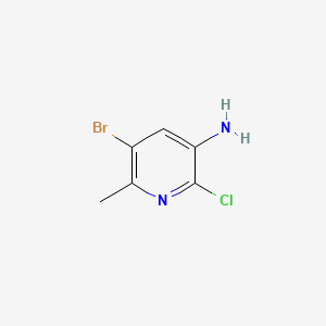 Chemical structure of 5-Bromo-2-chloro-6-methylpyridin-3-amine