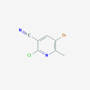 Chemical structure of 5-Bromo-2-chloro-6-methylnicotinonitrile