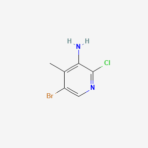 Chemical structure of 5-Bromo-2-chloro-4-methylpyridin-3-amine