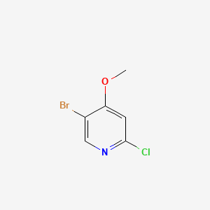 Chemical structure of 5-Bromo-2-chloro-4-methoxypyridine