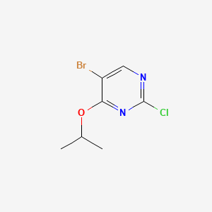 Chemical structure of 5-Bromo-2-chloro-4-isopropoxypyrimidine