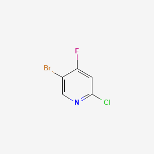 Chemical structure of 5-Bromo-2-chloro-4-fluoropyridine