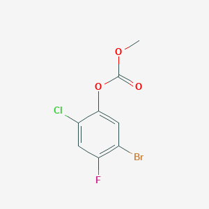 Chemical structure of 5-BROMO-2-CHLORO-4-FLUOROPHENYL METHYL CARBONATE