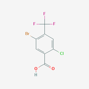 Chemical structure of 5-BROMO-2-CHLORO-4-(TRIFLUOROMETHYL)BENZOIC ACID