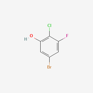 Chemical structure of 5-Bromo-2-chloro-3-fluorophenol