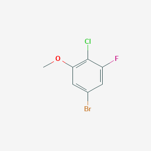 Chemical structure of 5-Bromo-2-chloro-1-fluoro-3-methoxybenzene