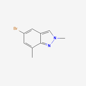 Chemical structure of 5-bromo-2,7-dimethyl-2H-indazole