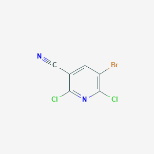 Chemical structure of 5-Bromo-2,6-dichloronicotinonitrile