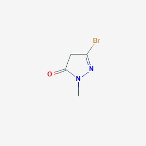 Chemical structure of 3-bromo-1-methyl-1H-pyrazol-5(4H)-one