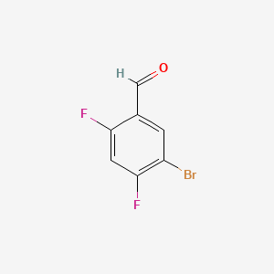 Chemical structure of 5-Bromo-2,4-difluorobenzaldehyde