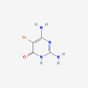 Chemical structure of 2,6-Diamino-5-bromo-1H-pyrimidin-4-one