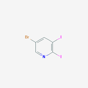 Chemical structure of 5-Bromo-2,3-diiodopyridine