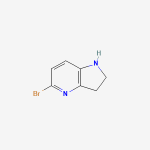 Chemical structure of 5-bromo-1H,2H,3H-pyrrolo(3,2-b)pyridine