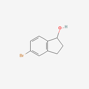 Chemical structure of 5-Bromo-2,3-dihydro-1H-inden-1-ol