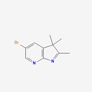 Chemical structure of 5-Bromo-2,3,3-trimethyl-3H-pyrrolo[2,3-b]pyridine