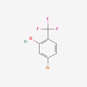 Chemical structure of 5-Bromo-2-(trifluoromethyl)phenol