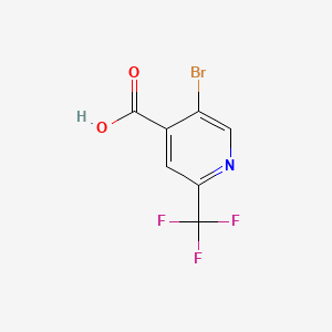 Chemical structure of 5-Bromo-2-(trifluoromethyl)isonicotinic Acid