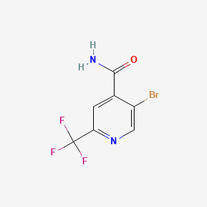 Chemical structure of 5-Bromo-2-(trifluoromethyl)isonicotinamide