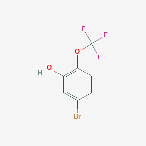 Chemical structure of 5-Bromo-2-(trifluoromethoxy)phenol