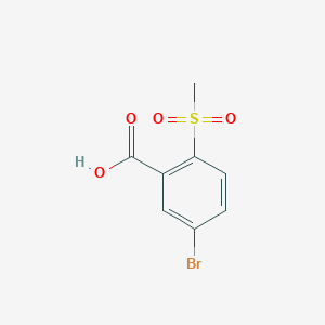 Chemical structure of 5-Bromo-2-(methylsulfonyl)benzoic acid