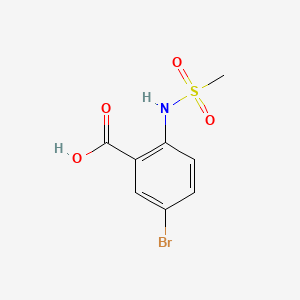 Chemical structure of 5-Bromo-2-(methylsulfonamido)benzoic Acid