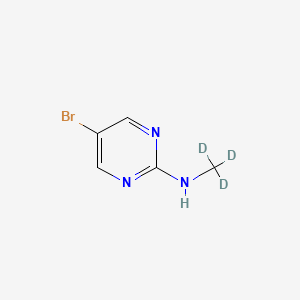 Chemical structure of 5-Bromo-2-(methyl-d3-amino)-pyrimidine