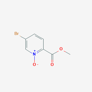Chemical structure of 5-Bromo-2-(methoxycarbonyl)pyridine 1-oxide