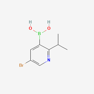 Chemical structure of 5-Bromo-2-(iso-propyl)pyridine-3-boronic acid